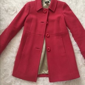 Pink 0 J. Crew coat EUC XS